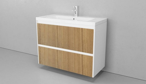 Тумба под раковину Velvex Klaufs 100.2Y tpKLA.100.2Y-617.216 подвесная Шатанэ Белая