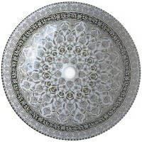 Раковина-чаша Bronze de Luxe Марракеш 40 1008G Белый глянец с декором фаянс накладная