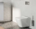Комплект унитаза с инсталляцией Vitra S50 Rim-Ex 9003B003-7201 с сиденьем Микролифт и клавишей смыва Хром глянцевый фарфор подвесной