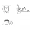 Комплект унитаза с инсталляцией Vitra S50 Rim-Ex 9003B003-7201 с сиденьем Микролифт и клавишей смыва Хром глянцевый фарфор подвесной