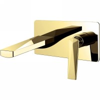 Смеситель для раковины Boheme Venturo 385 Золото латунь встраиваемый