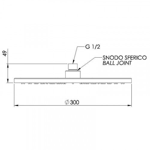 Верхний душ Remer 359MM30CFPX Черный брашированный хром