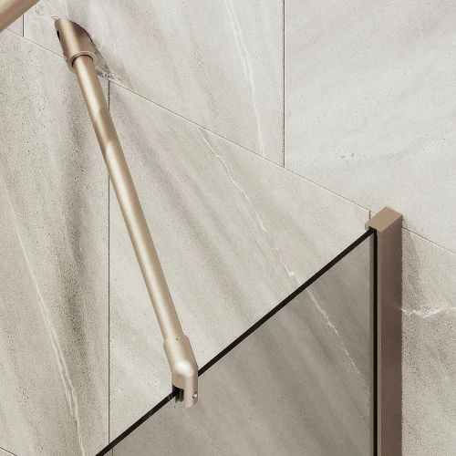 Шторка на ванну Maybah Glass MGV-67-2ш 500x1400 в широком профиле Бронза стекло бронзовое