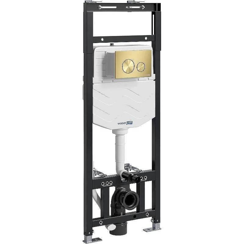 Инсталляция WasserKRAFT Alme 15TLT.010.ME.MG02 для унитаза с клавишей смыва Золото матовое