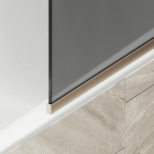 Шторка на ванну Maybah Glass MGV-133-2у 440x1400 в узком профиле Бронза стекло графитовое матовое