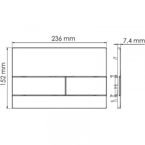 Смывной бачок WasserKRAFT Aller 10TLT.031.ME.PB04 для унитаза с клавишей смыва Черный глянец
