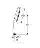 Ручной душ Grohe Rainshower SmartActive 130 Cube 26551LS0 Белая луна пластик