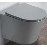 Унитаз CeramaLux B2330-3MH подвесной Серый матовый с сиденьем Микролифт фаянс подвесной
