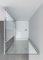 Душевой уголок Vincea Alpha 130x90 VSR-3AL9013MT профиль Хром стекло текстурное
