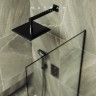 Шторка на ванну Maybah Glass MGV-94-6у 800x1400 в узком профиле Черный стекло сатиновое
