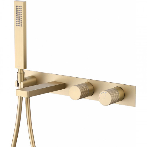 Смеситель для ванны Abber Rund AF8730G Золото матовое латунь встраиваемый