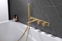 Смеситель для ванны Abber Rund AF8730G Золото матовое латунь встраиваемый