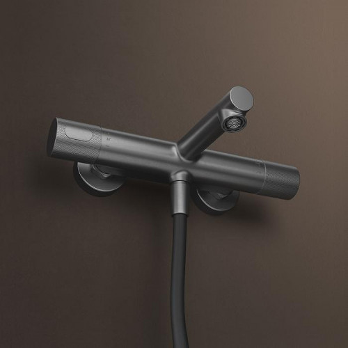 Смеситель для ванны Iddis Duna DUNGM02i74WA с термостатом Графит матовый