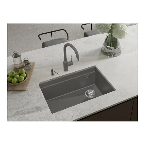 Кухонная мойка Rivelato Lino 65 LN-654-R grigio metallizz цвет Серый металлик