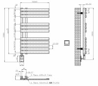 Электрический полотенцесушитель Boheme Venturo 721-B Черный матовый нержавеющая сталь