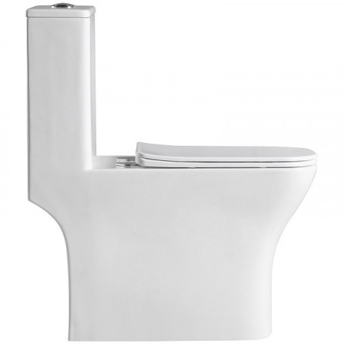 Унитаз моноблок Royce Viva RCT-151406WH с сиденьем Микролифт фаянс напольный