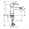 Смеситель для биде Hansgrohe Rebris E 72211670 Черный матовый латунь