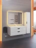 Тумба с раковиной Uperwood Modul 100 393020562 подвесная цвет Белый матовый Графит матовый