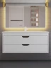 Тумба с раковиной Uperwood Modul 100 393020562 подвесная цвет Белый матовый Графит матовый