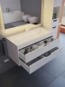 Тумба с раковиной Uperwood Modul 100 393020562 подвесная цвет Белый матовый Графит матовый