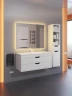 Тумба с раковиной Uperwood Modul 100 393020562 подвесная цвет Белый матовый Графит матовый