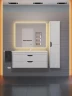 Тумба с раковиной Uperwood Modul 100 393020562 подвесная цвет Белый матовый Графит матовый