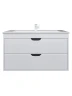 Тумба с раковиной Uperwood Modul 100 393020562 подвесная цвет Белый матовый Графит матовый