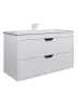 Тумба с раковиной Uperwood Modul 100 393020562 подвесная цвет Белый матовый Графит матовый