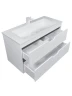 Тумба с раковиной Uperwood Modul 100 393020562 подвесная цвет Белый матовый Графит матовый