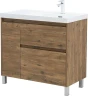 Тумба с раковиной Aquanet Nova Lite 2.0 90 R 365930 цвет Дуб рустикальный