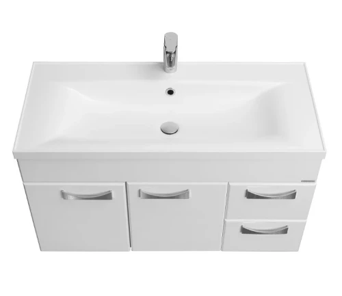 Тумба под раковину Aquaton Диор 100 1A167701DR010 подвесная Белая МДФ / ЛДСП