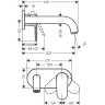 Смеситель для раковины Hansgrohe Vernis Shape 71578000S цвет Хром