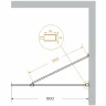Душевая перегородка Cezares Liberta 90 LIBERTA-L-1-TB-90-GR-Cr профиль Хром стекло серое