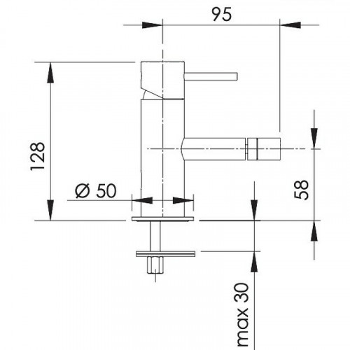 Смеситель для биде Remer X-Style X22 Хром латунь