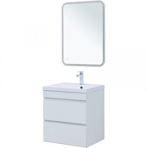 Тумба под раковину Aquanet Нота New 58 335417 подвесная Белый глянец МДФ / ЛДСП