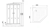 Душевая кабина Niagara Luxe NG-7717WD 100x100 с гидромассажем