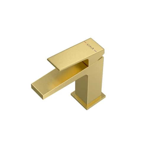 Смеситель для раковины Vitra Minimax Square A4372025EXP цвет Брашированное золото