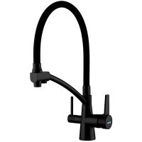 Смеситель для кухни Gappo G4398-16 Черный матовый латунь на столешницу