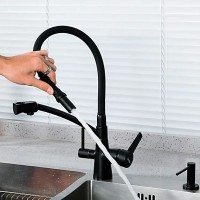 Смеситель для кухни Gappo G4398-16 Черный матовый латунь на столешницу