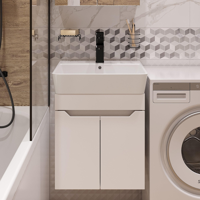 Тумба с раковиной DIWO Архангельск 50 подвесная цвет Белый