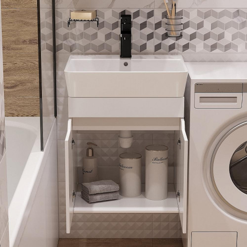 Тумба с раковиной DIWO Архангельск 50 подвесная цвет Белый