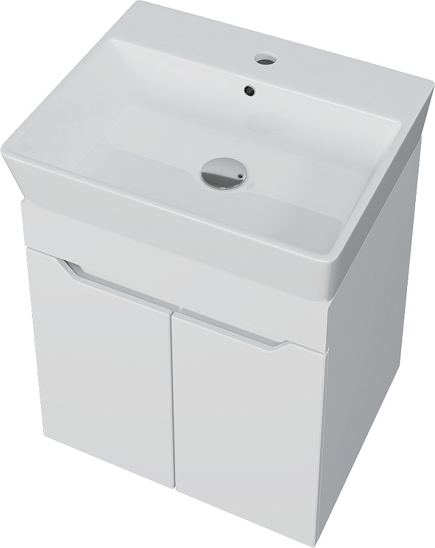 Тумба с раковиной DIWO Архангельск 50 подвесная цвет Белый