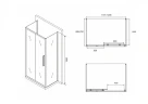 Душевой уголок Abber Schwarzer Diamant 120х70 AG30120BH-S70B-S70B профиль Черный стекло прозрачное