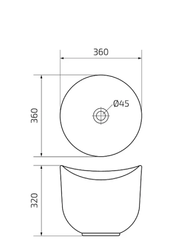 Раковина-чаша Gid Creativo N9303wg 36 51221 цвет Белый матовый