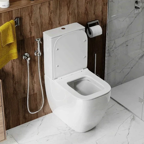 Унитаз компакт Ceruttispa Chika CT8708 с бачком и сиденьем Микролифт фаянс напольный
