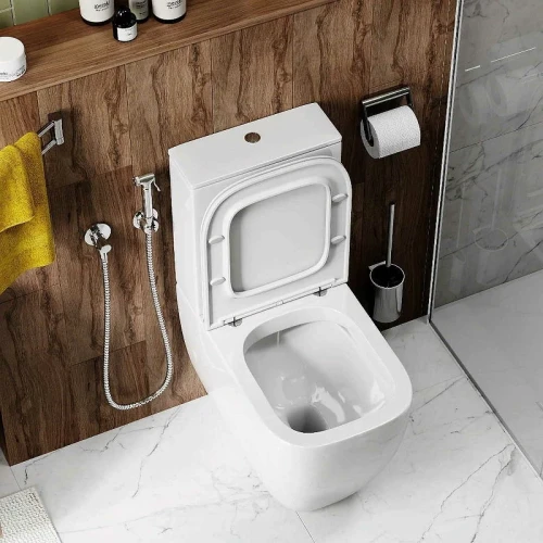 Унитаз компакт Ceruttispa Chika CT8708 с бачком и сиденьем Микролифт фаянс напольный