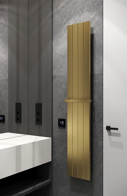Электрический полотенцесушитель Boheme Flat 725-MG Золото матовое нержавеющая сталь