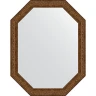 Зеркало Evoform Octagon 55x70 BY 7030 в багетной раме - Виньетка состаренная бронза 56 мм