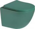 Комплект унитаза с инсталляцией SantiLine SL-5107+SL-01/G цвет Зеленый матовый с сиденьем Микролифт и клавишей смыва цвет Зеленый матовый