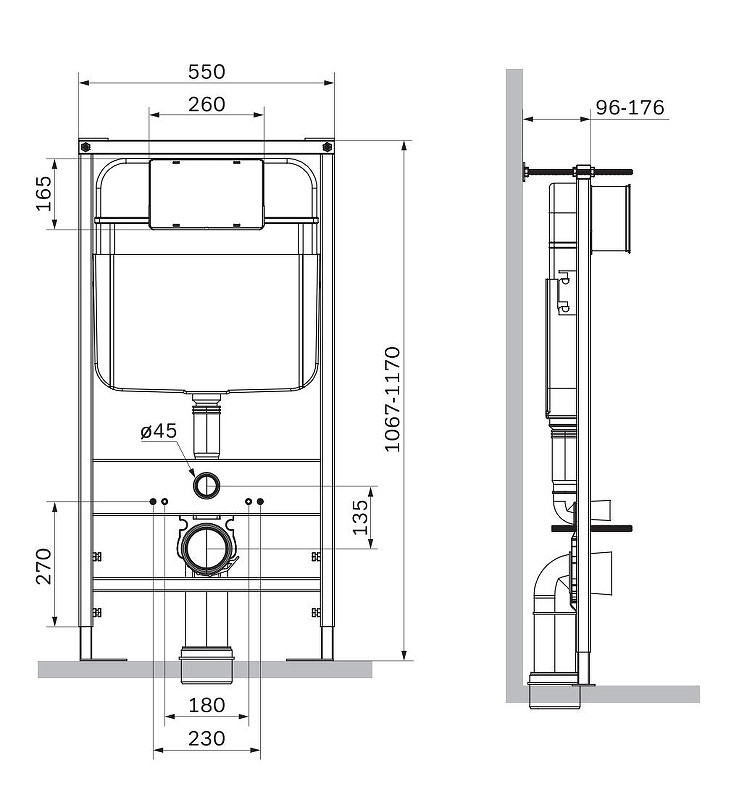 Комплект унитаза с инсталляцией SantiLine SL-5107+SL-01/G цвет Зеленый матовый с сиденьем Микролифт и клавишей смыва цвет Зеленый матовый